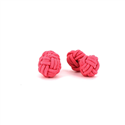 Botões de Punho Dupla Bola Rosa Coral