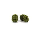 Botões de Punho Dupla Bola Verde Oliva