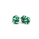 Botões de Punho Duplos Esfera Verde Escuro e Branco