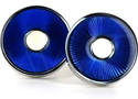 Botões de Punho Esmaltados Circulares Azul Intenso
