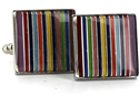 Botões de Punho Esmaltados Quadrados Multicolor II