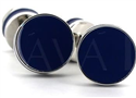 Botões de Punho Esmaltados Dupla Bola Azul Marinho