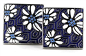 Botões de Punho Esmaltados Floral IV