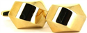 Botões de punho Hexagonal Dourado