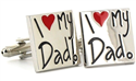 Botões de punho I Love My Dad