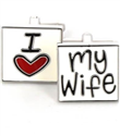 Botões de punho I Love My Wife