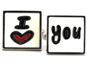 Botões de punho I Love You