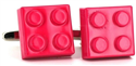 Botões de punho Lego Fúcsia