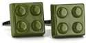Botões de punho Lego Verde