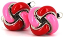 Botões de punho Laços Vermelho e Rosa