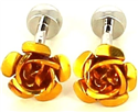 Botões de Punho Rosa Amarelo
