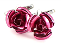 Botões de Punho Rosa Rosa
