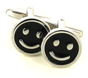 Botões de punho Sorriso Preto