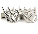 Botões de punho Transformers Decepticons Prateados