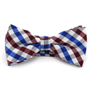 Laço Xadrez Branco, Azul e Vermelho