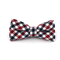 Laço Xadrez Branco, Vermelho e Preto