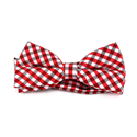 Laço Xadrez Vichy Vermelho e Branco