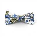 Laço Flores Branco e Azul