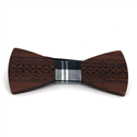 Laço Madeira Gravado Entrelaçado