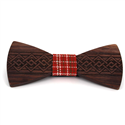 Laço Madeira Gravado Entrelaçado