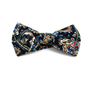 Laço Paisley Azul Escuro
