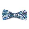 Laço Paisley Branco e Azul