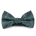 Laço Paisley Esmeralda e Preto