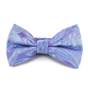 Laço Paisley Lilás e Celeste