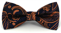 Laço Paisley Preto, Azul e Laranja
