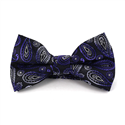 Laço Paisley Preto e Roxo