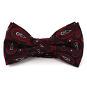 Laço Paisley Preto e Vermelho