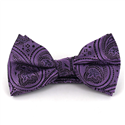 Laço Paisley Roxo e Preto