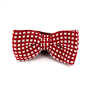 Laço Ponto Quadriculado Vermelho e Branco