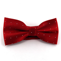 Laço Vermelho Escuro Pontos Brilhantes