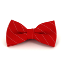Laço Vermelho às Riscas Brancas