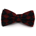Laço Losangos Vermelho e Preto