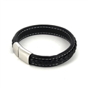 Pulseira Corda Couro Preto III
