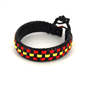 Pulseira em Couro Bandeira de Espanha