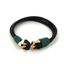 Pulseira de Couro com Âncora