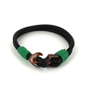 Pulseira de Couro com Âncora
