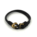 Pulseira de Couro com Âncora