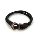 Pulseira de Couro com Âncora