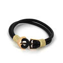 Pulseira de Couro com Âncora