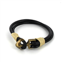 Pulseira de Couro com Âncora