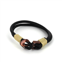 Pulseira em Couro com Âncora
