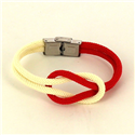Pulseira Nó Branco e Vermelho