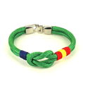 Pulseira Nó Verde com Bandeira de Espanha