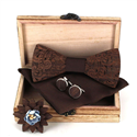 Conjunto de Laços de Madeira